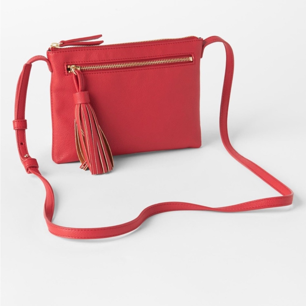 Red Poppy crossbody purse